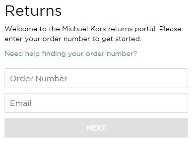 michael kors retour en ligne|Michael Kors return labels.